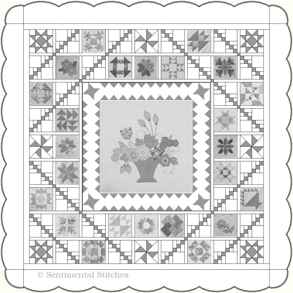 3030QuiltBlack_Whitew 3030 Quilt - Complete Pattern - Ảnh 1